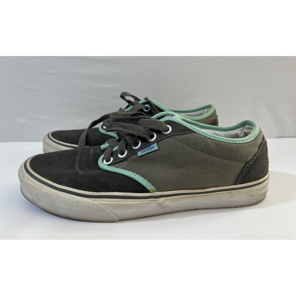 Vans "Atwood" Grey/Purple/Aqua Women's Sz 9 Canvas Athletic Lace-up Shoes